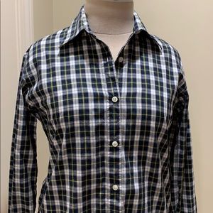 Barneys New York Plaid Button Down Shirt, S